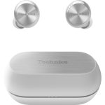 Technics EAH-AZ70 slúchadlá do uší s potlačením bezdrôtového šumu (10 mm ovládač, mikrofón MEMS, kompatibilný s hlasovým asistentom), strieborné